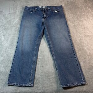 Harley Davidson Jeans Mens Size 40x30 Straight Leg Denim Blue Casual Moto Biker